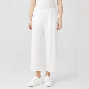 Eileen Fisher 3X Lightweight Organic Cotton 0905 Terry Straight Pants Wide Leg